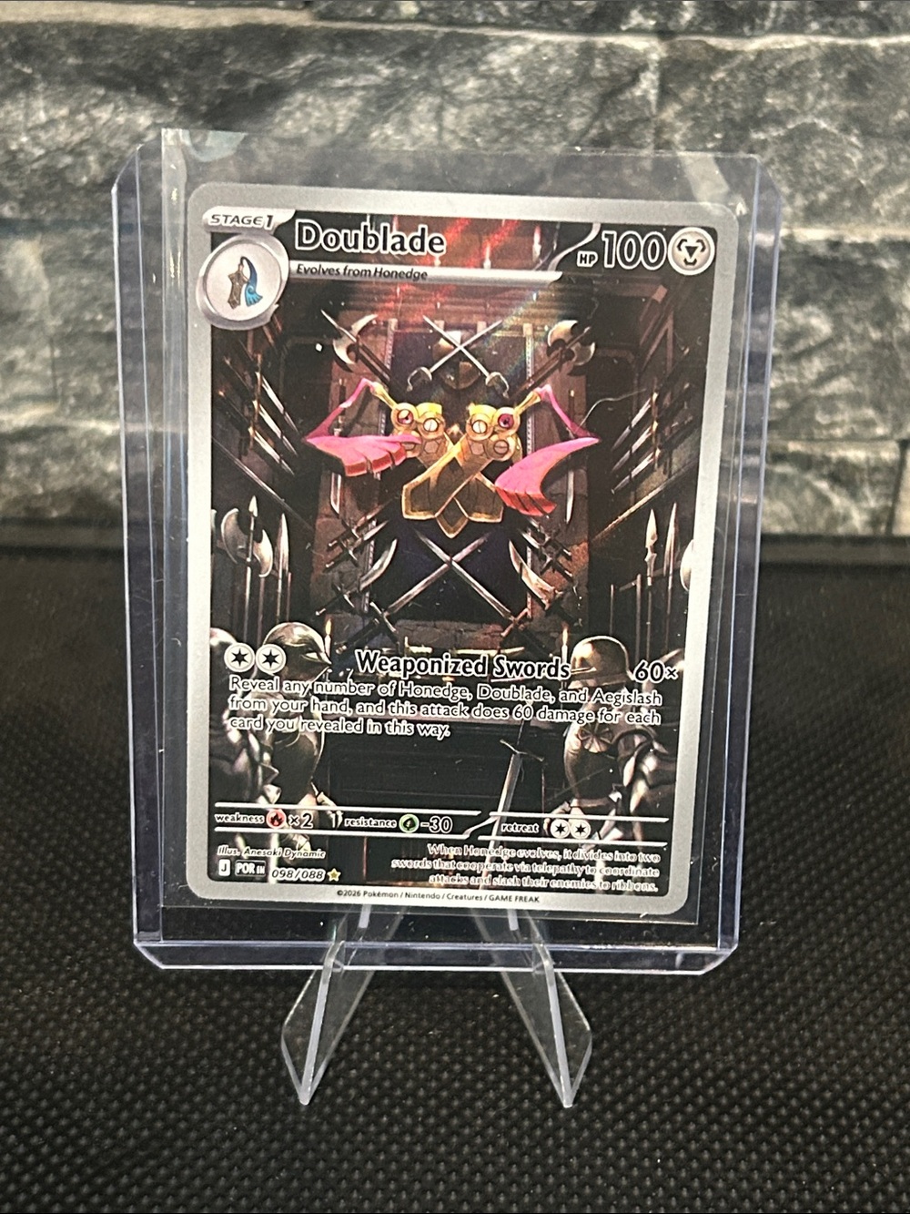 Pokemon Doublade 098/088 Illustration Rare Holo from Perfect Order Set